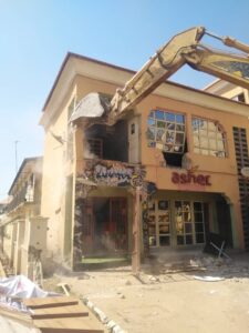 Sex party saga, demolish building